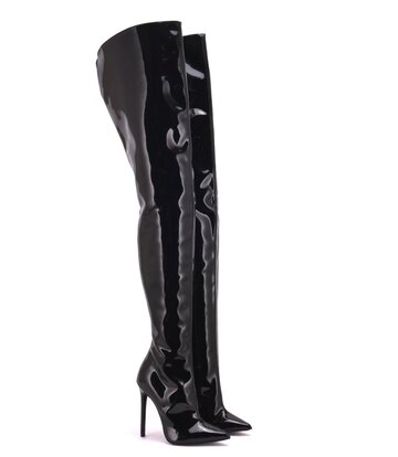Sanctum Shoes Synthetic Leather GIULIA Stiefel mit hohem Schaft aus italienischem, glänzendem Kunstleder