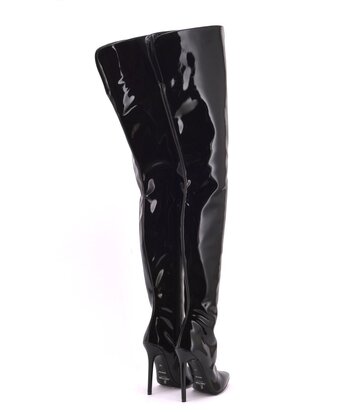 Sanctum Shoes Synthetic Leather High crotch boots GIULIA in Italian synthetic shiny leather