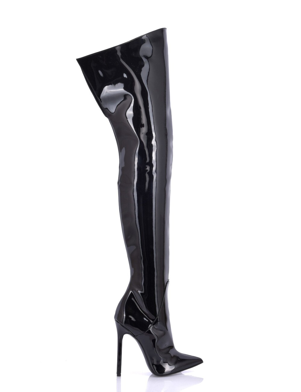 Sanctum Shoes Synthetic Leather Thigh High boots GIGI with stiletto heels in Italian Shiny Leather