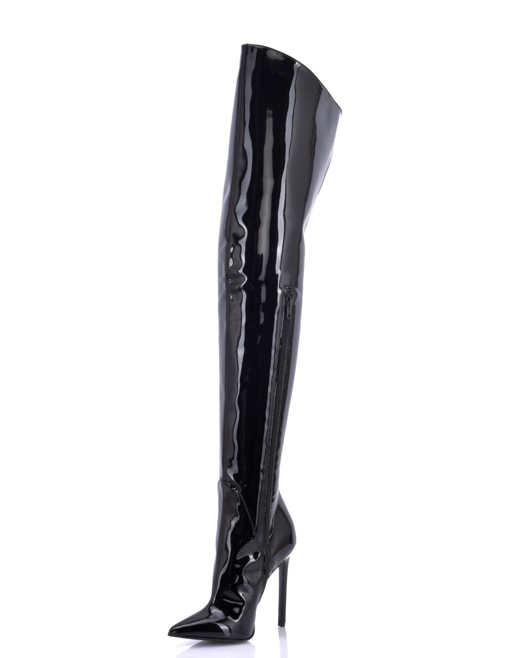 Sanctum Shoes Synthetic Leather Thigh High boots GIGI with stiletto heels in Italian Shiny Leather