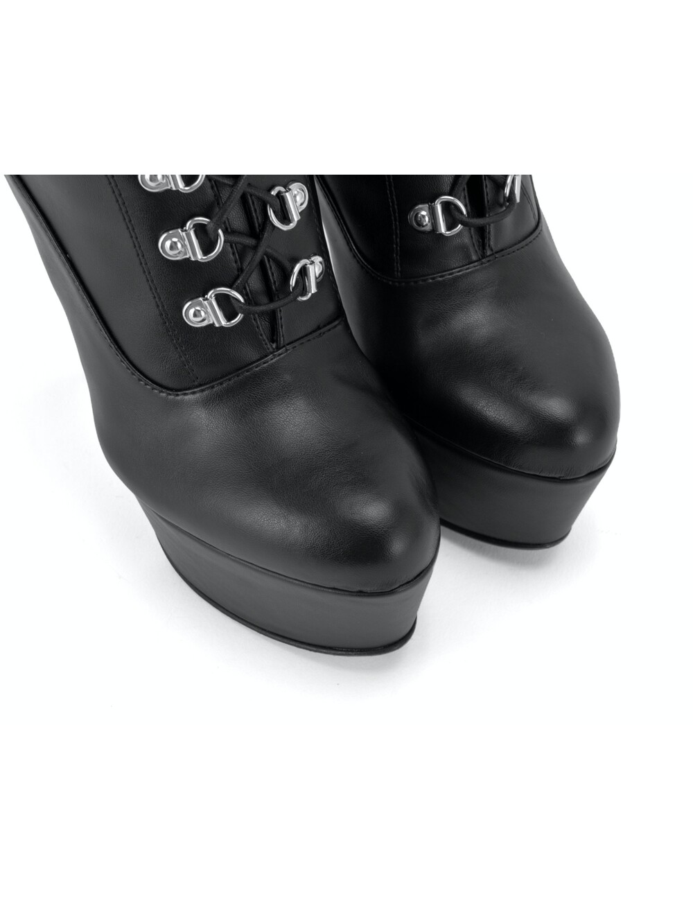Sanctum Shoes Synthetic Leather Sanctum Shoes NINA LACE UP PLATFORM BOOTS SYNTHETIC BLACK MATTE