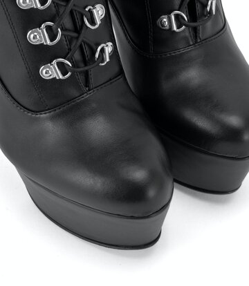 Sanctum Shoes Synthetic Leather Sanctum Shoes NINA LACE UP PLATFORM BOOTS SYNTHETIC BLACK MATTE