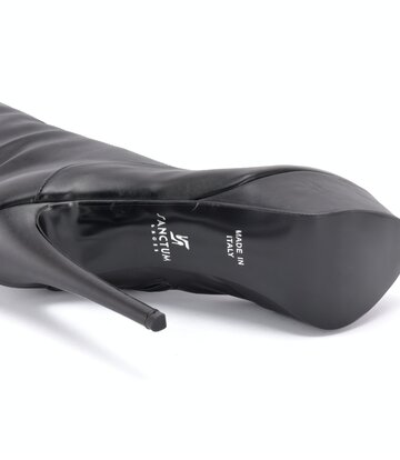 Sanctum Shoes Synthetic Leather Sanctum Shoes NIGELLA BLACK MATTE LACE UP SYNTHETIC THIGH BOOTS