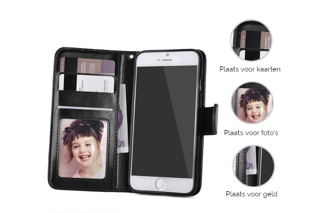 Cuir 2 in 1 coque de protection pour iPhone SE / 6S / 7 / 8 / X / Xs / Xr