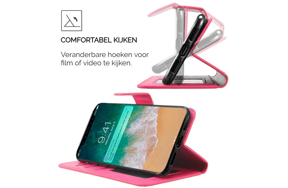 Cuir 2 in 1 coque de protection pour iPhone SE / 6S / 7 / 8 / X / Xs / Xr