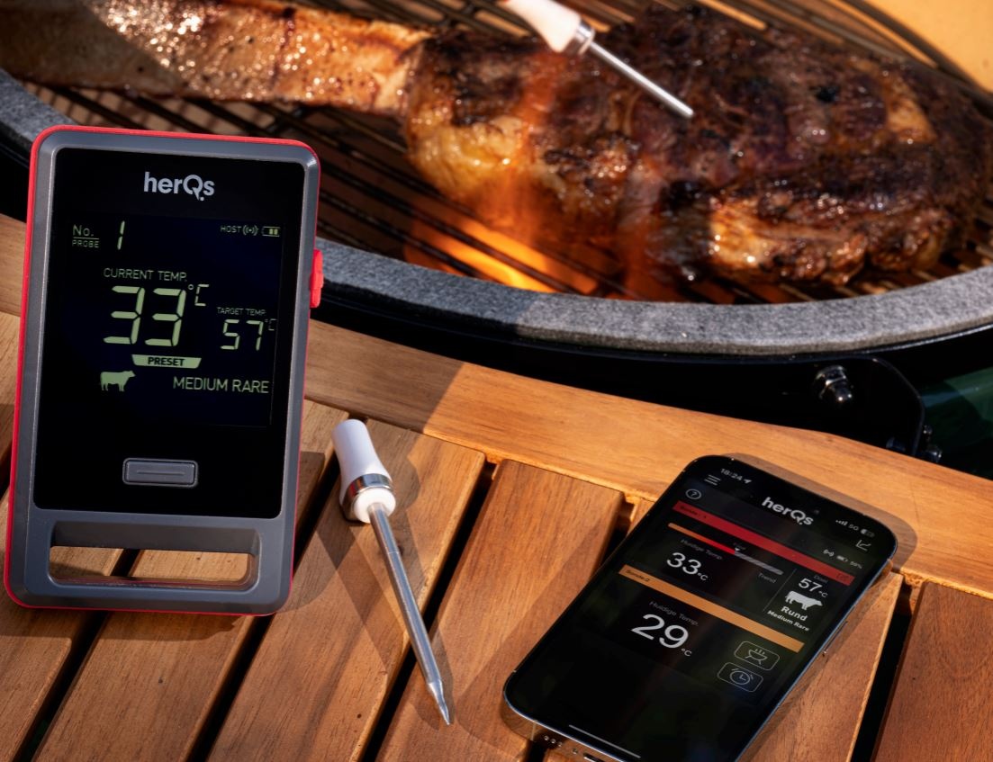 HerQs Dome Bluetooth Grill & Grilling Thermometer 