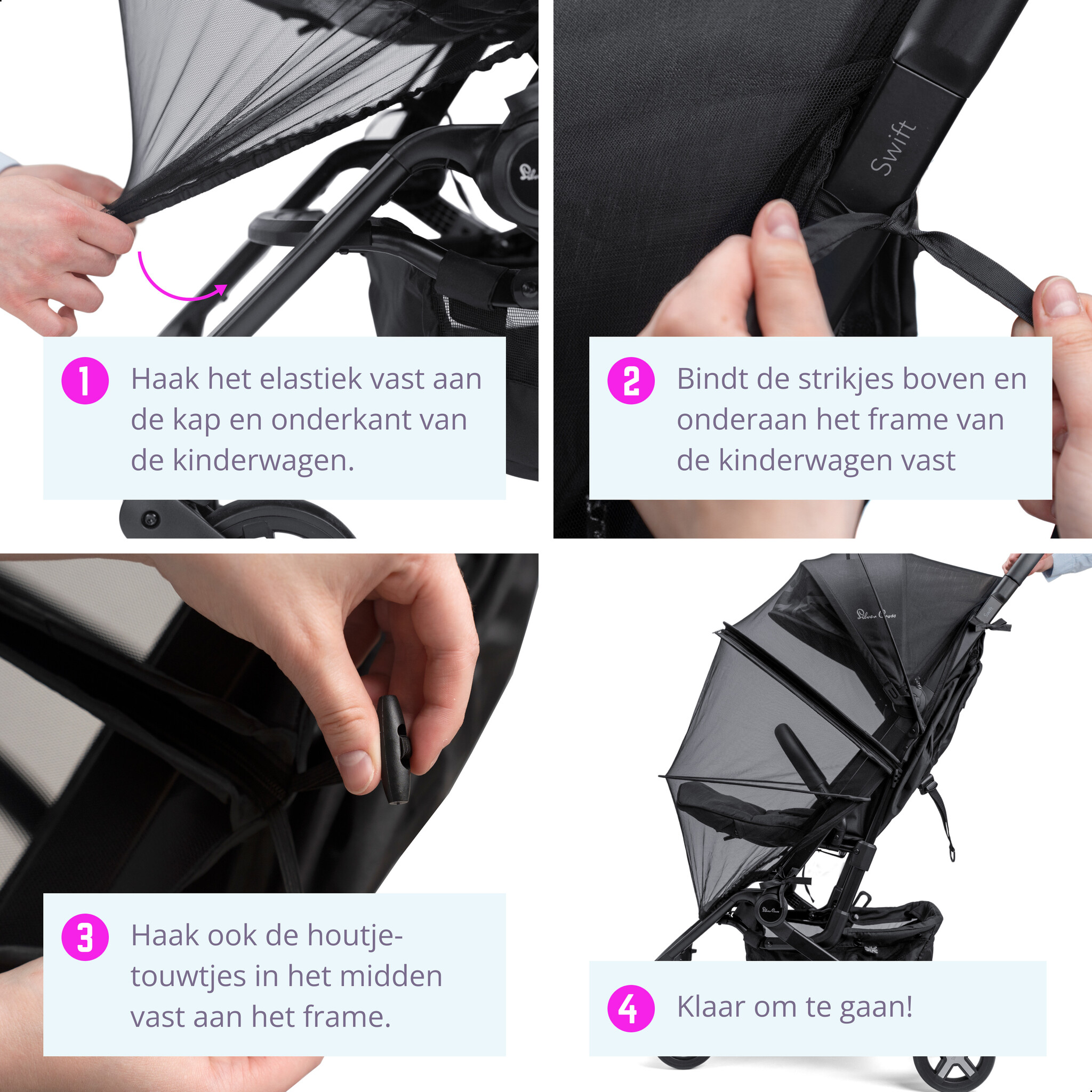 Casteleyn Muggennet voor de kinderwagen - Universeel - Ook voor