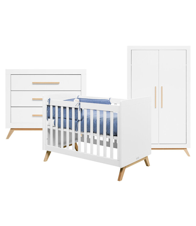 Bopita FENNA 3-DELIGE BABYKAMER WIT/NATUREL