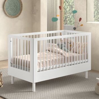 Vipack Forrest Babybed Met Ombouw - 70 x 140 cm - Beuk Wit