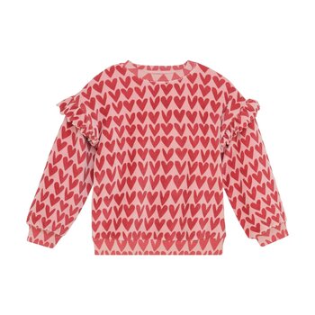 Daily7kids Sweater Heart Print – Pale Mauve