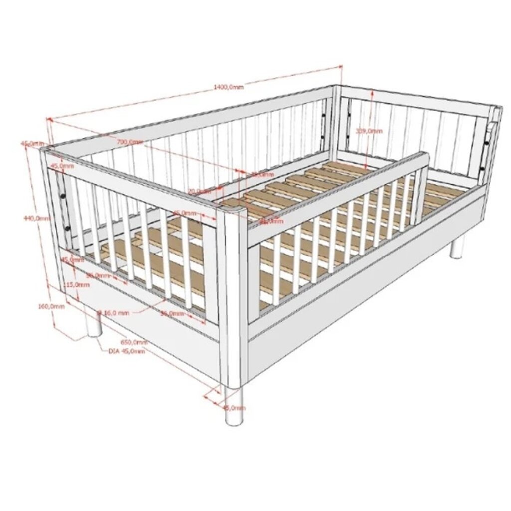 Vipack Forrest Peuterbed 70x140 cm