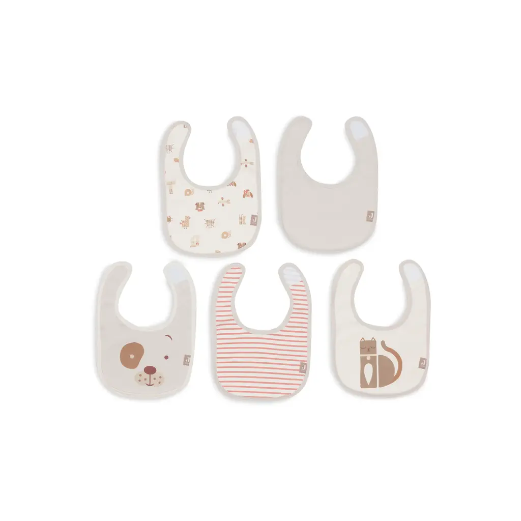 Jollein Slab Jersey Waterproof - Animal Friends - 5 Stuks