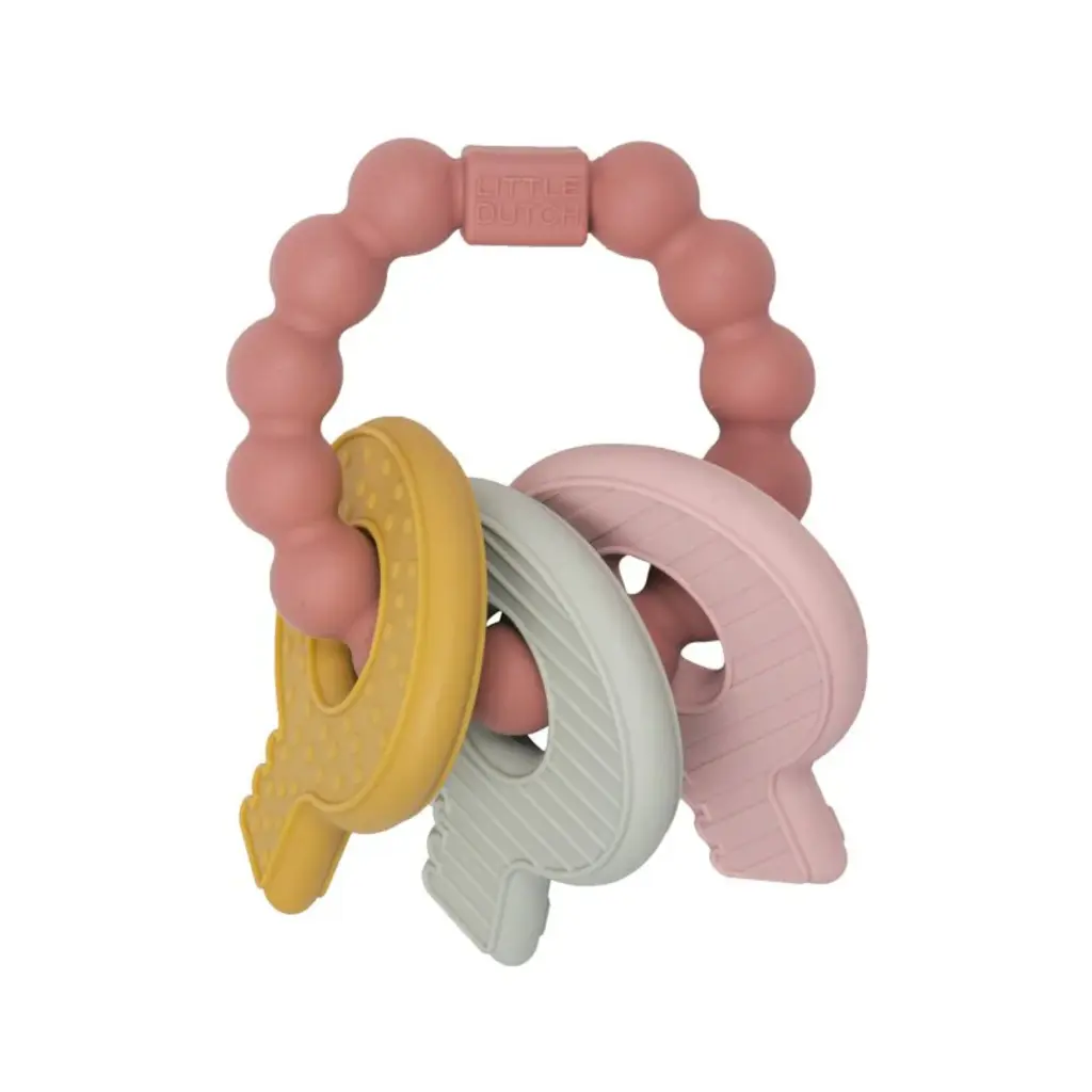 Little Dutch Bijtspeeltje sleutelbos roze