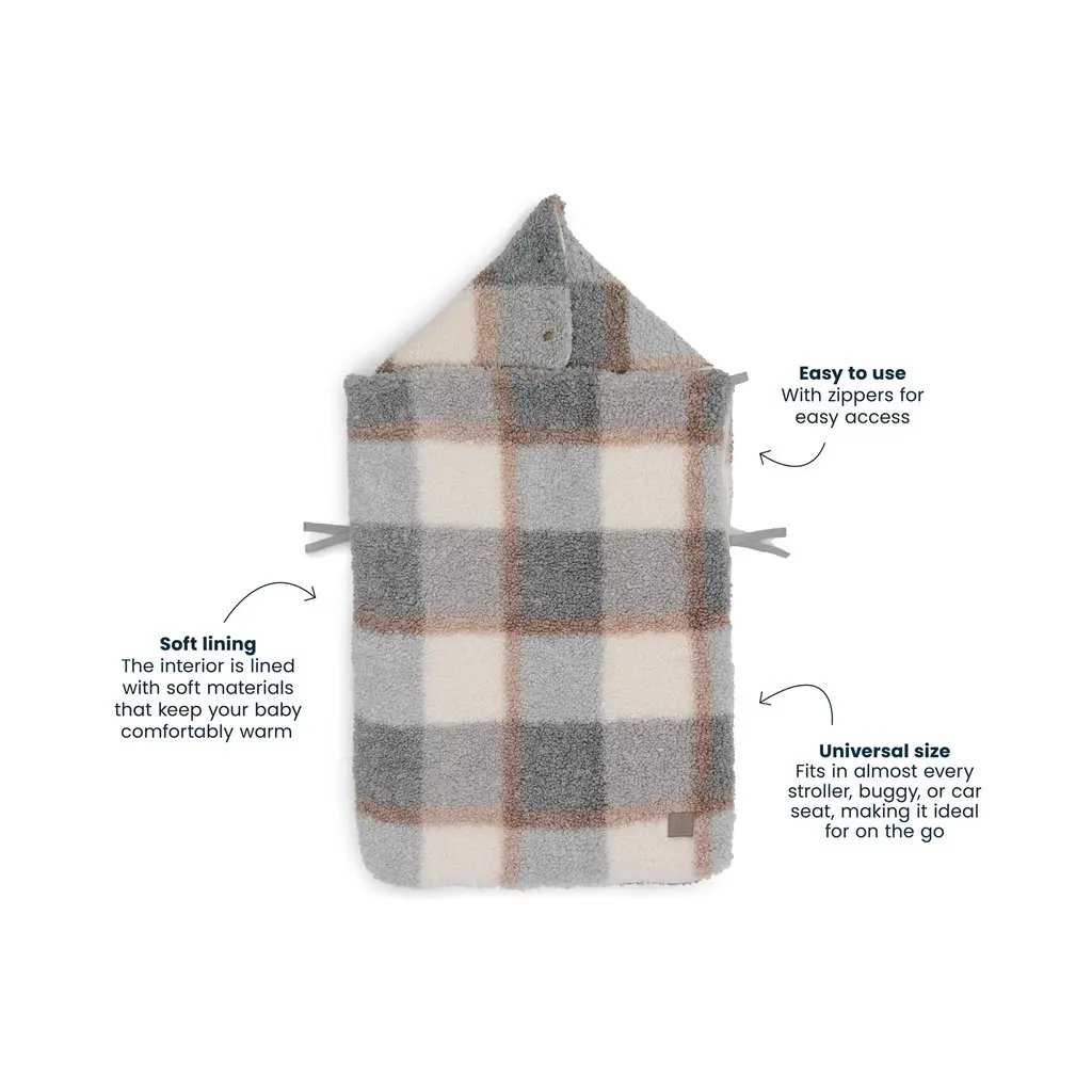 Voetenzak groep 0+ 3/5 punts gordel - Check Boucle