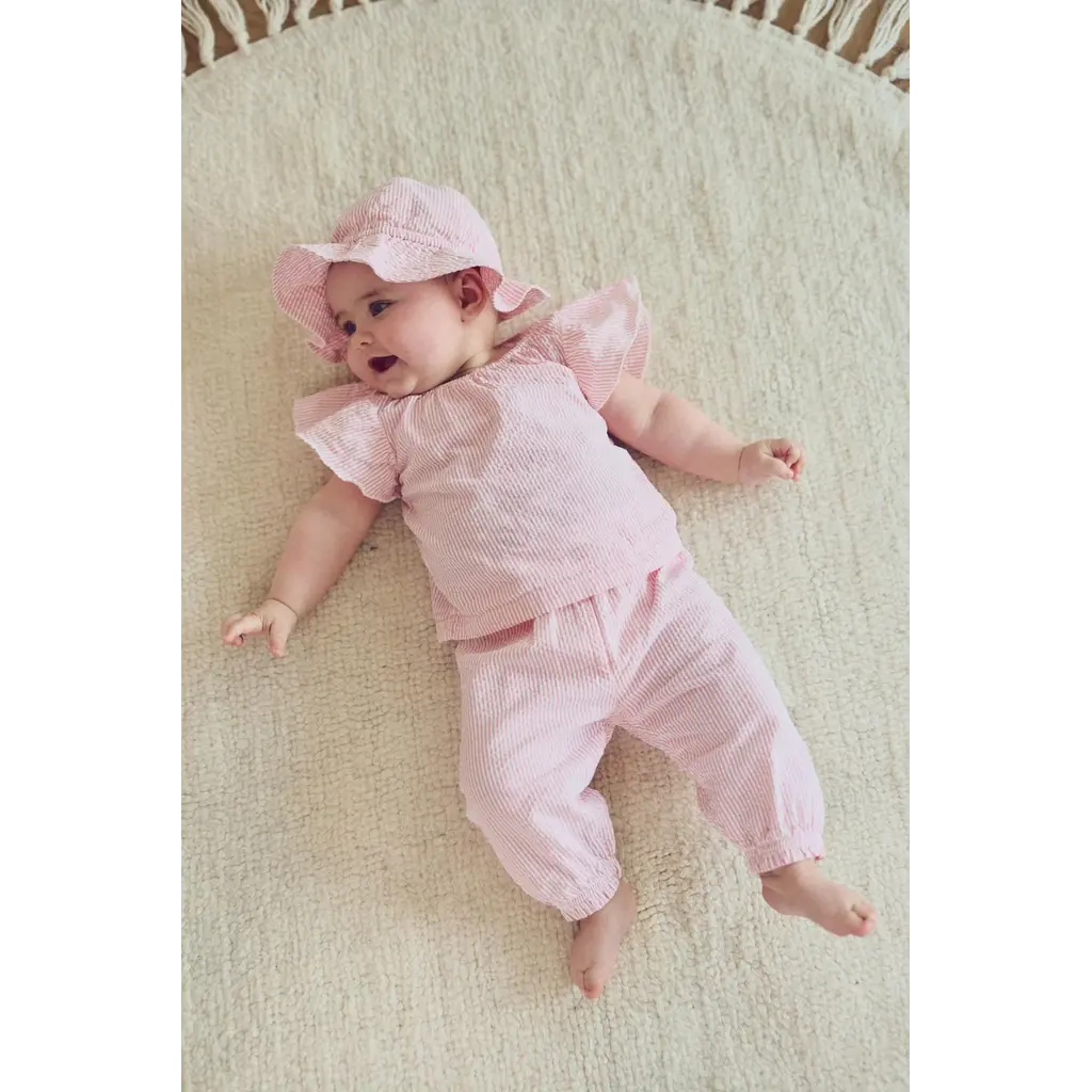 Müsli Seersucker Stripe Frill Top maat 56