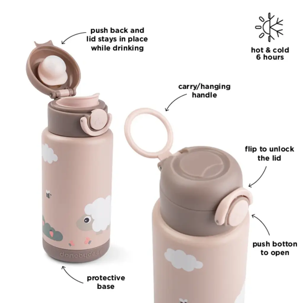 Done by deer Done by deer insulated bottle - tiny farm - powder