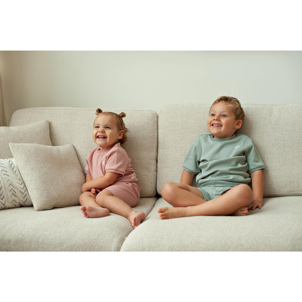 Feetje Feetje wafel shortama zeegroen