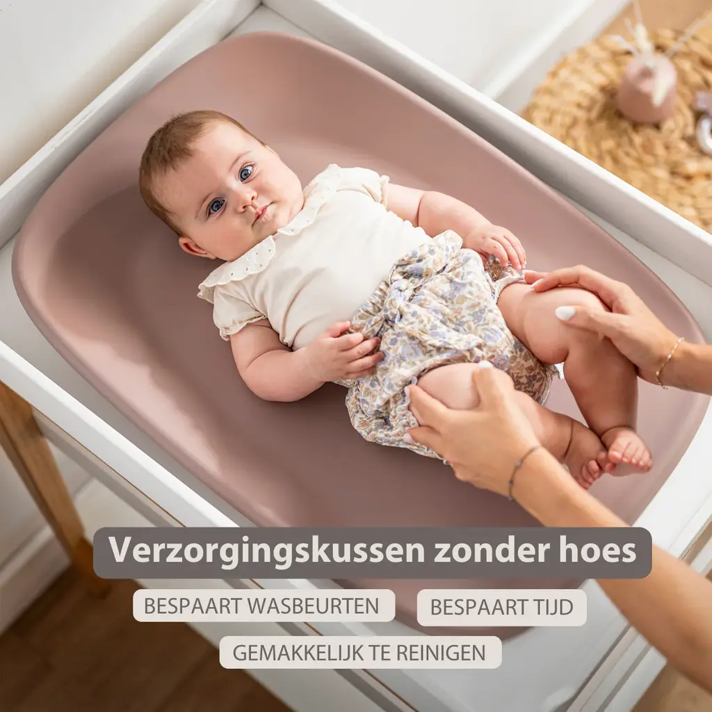 Nattou softy verzorgingskussen oud roze