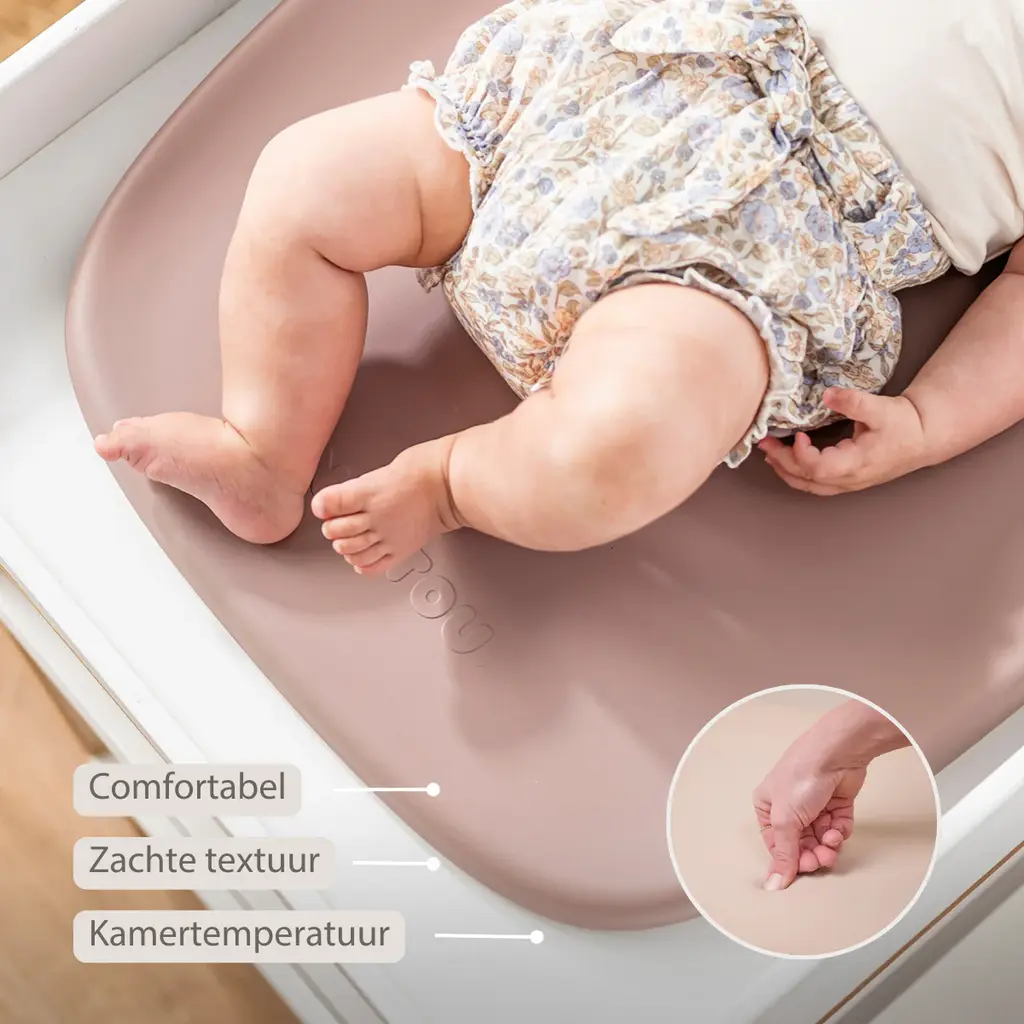 Nattou softy verzorgingskussen oud roze