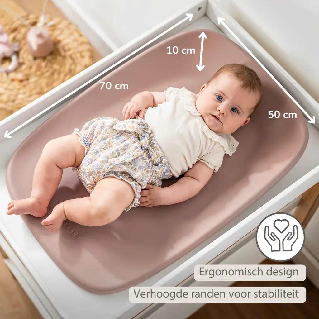 Nattou softy verzorgingskussen oud roze