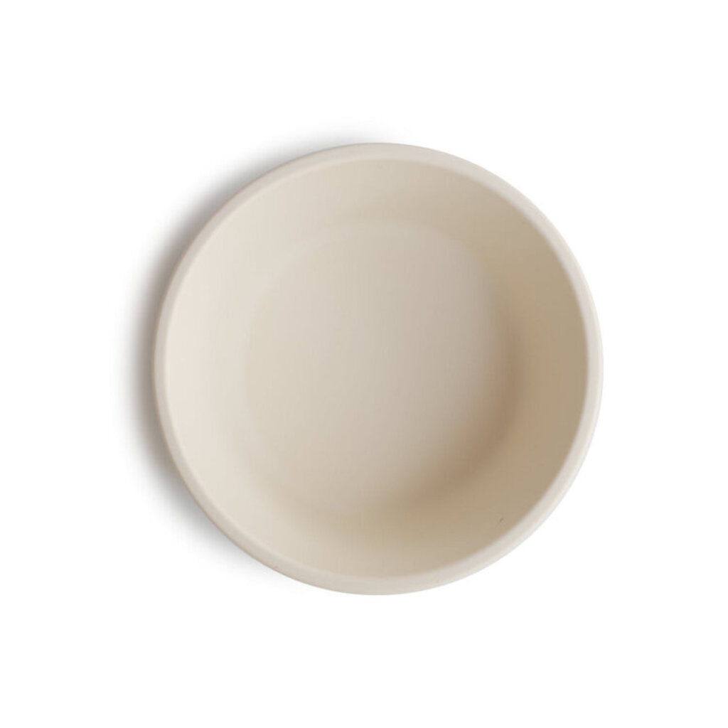 Mushie Bowl Zuignap Siliconen Ivory