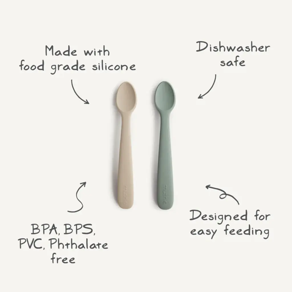 Mushie Silicone Feeding Spoons
