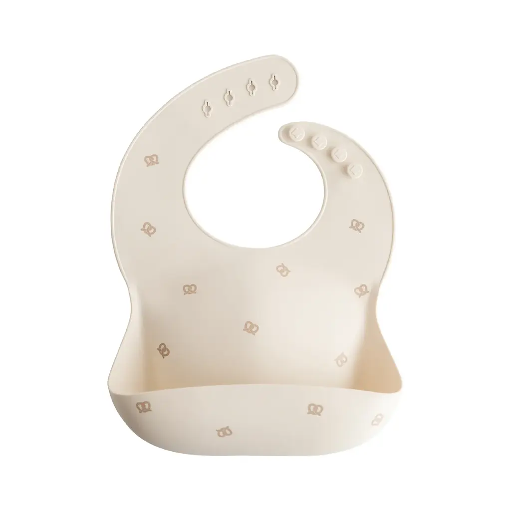 Mushie Silicone Baby Bib Pretzel