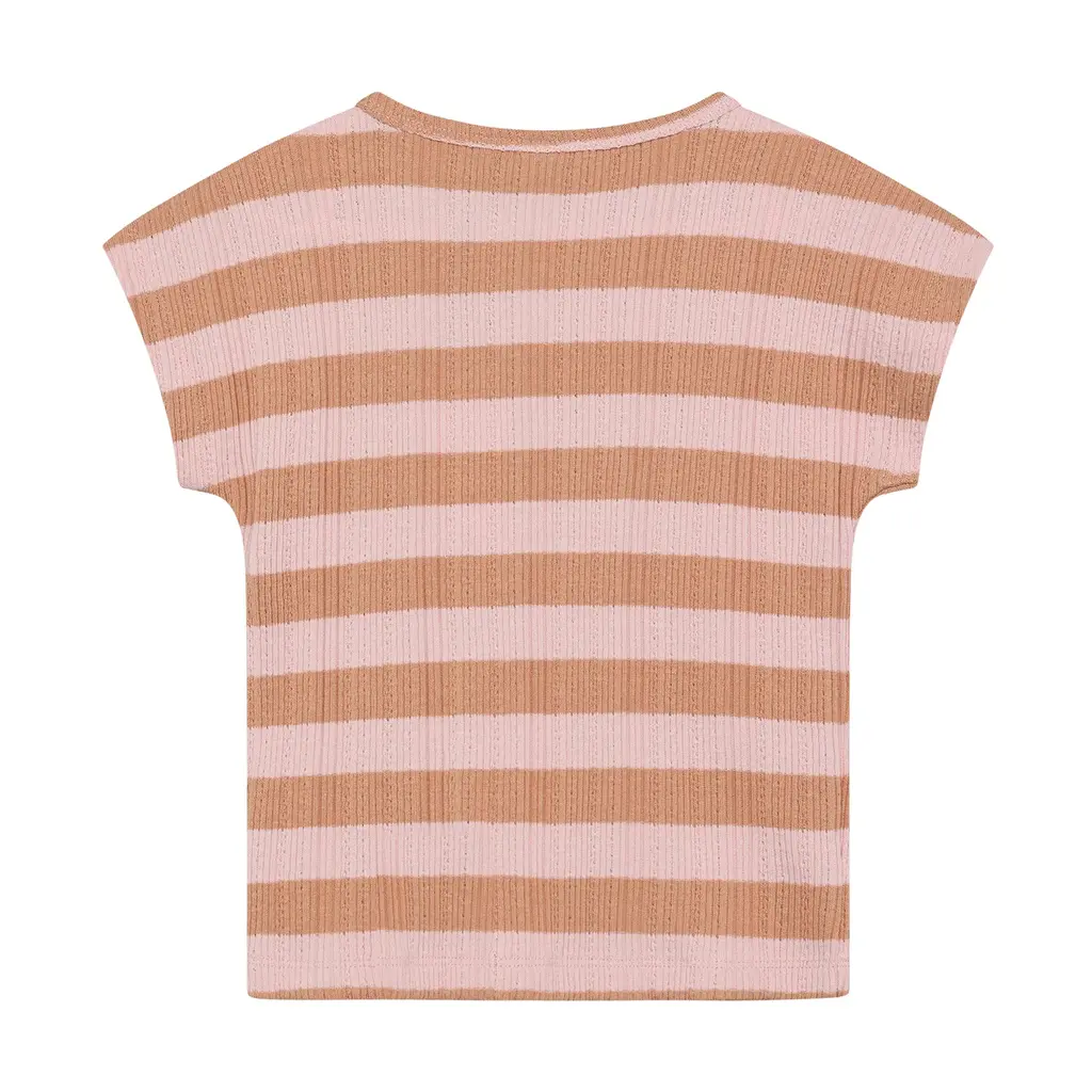Daily7kids Daily 7 T-shirt Fancy Stripe | Silver Pink