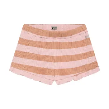 Daily7kids Daily 7 Ruffle Short Fancy Stripe | Silver Pink