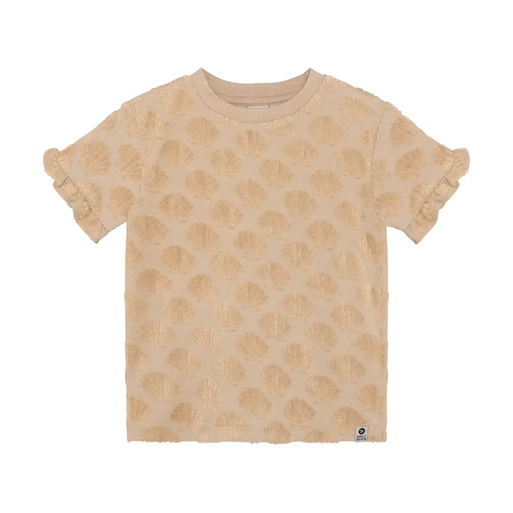 Daily7kids Daily 7 T-shirt Terry Print | Latte Sand