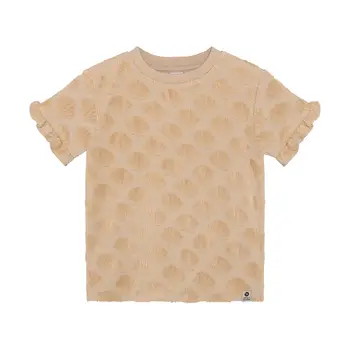 Daily7kids Daily 7 T-shirt Terry Print | Latte Sand
