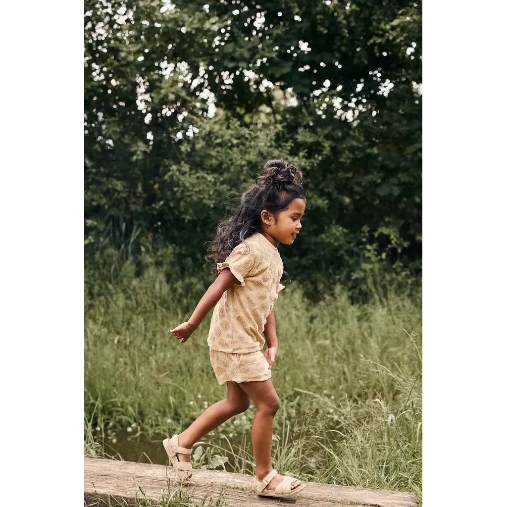 Daily7kids Daily 7 Terry Shorts Print | Latte Sand