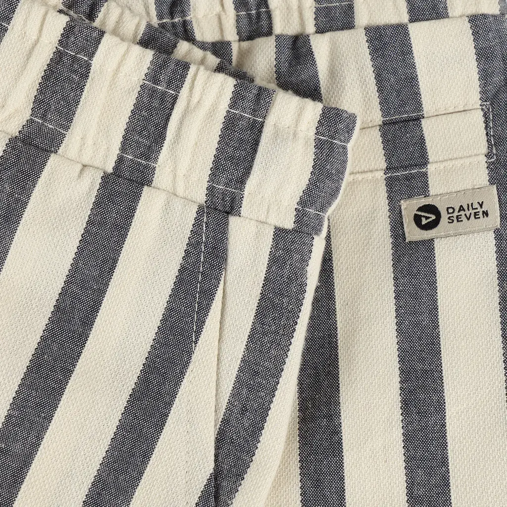 Daily7kids Daily 7 Cotton Stripe Short | Thunderstorm