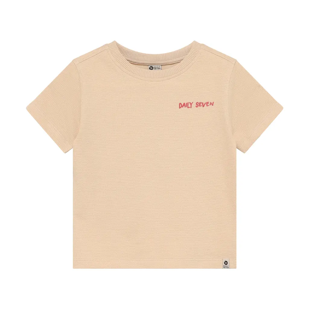 Daily7kids Daily 7 T-shirt Backprint | Latte Sand