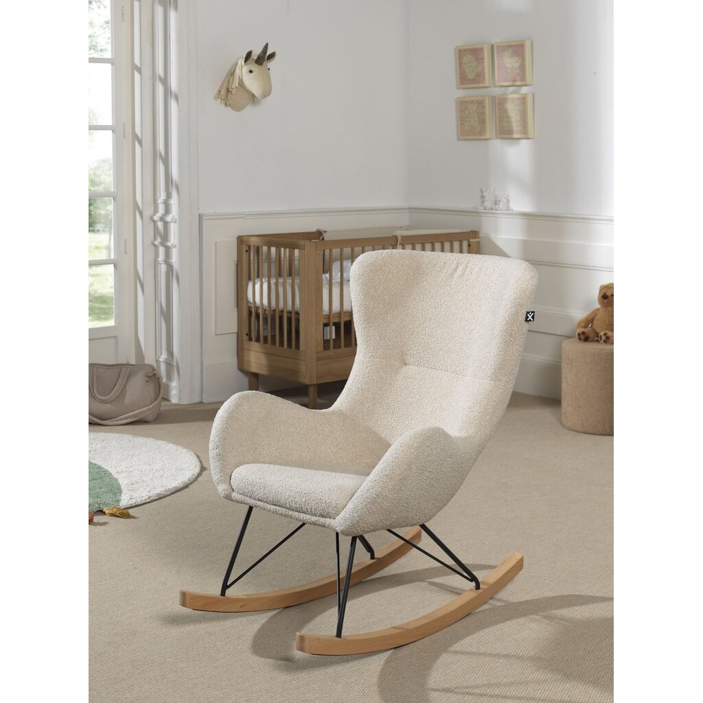 Vipack Jaxx Rocky schommelstoel bouclé beige
