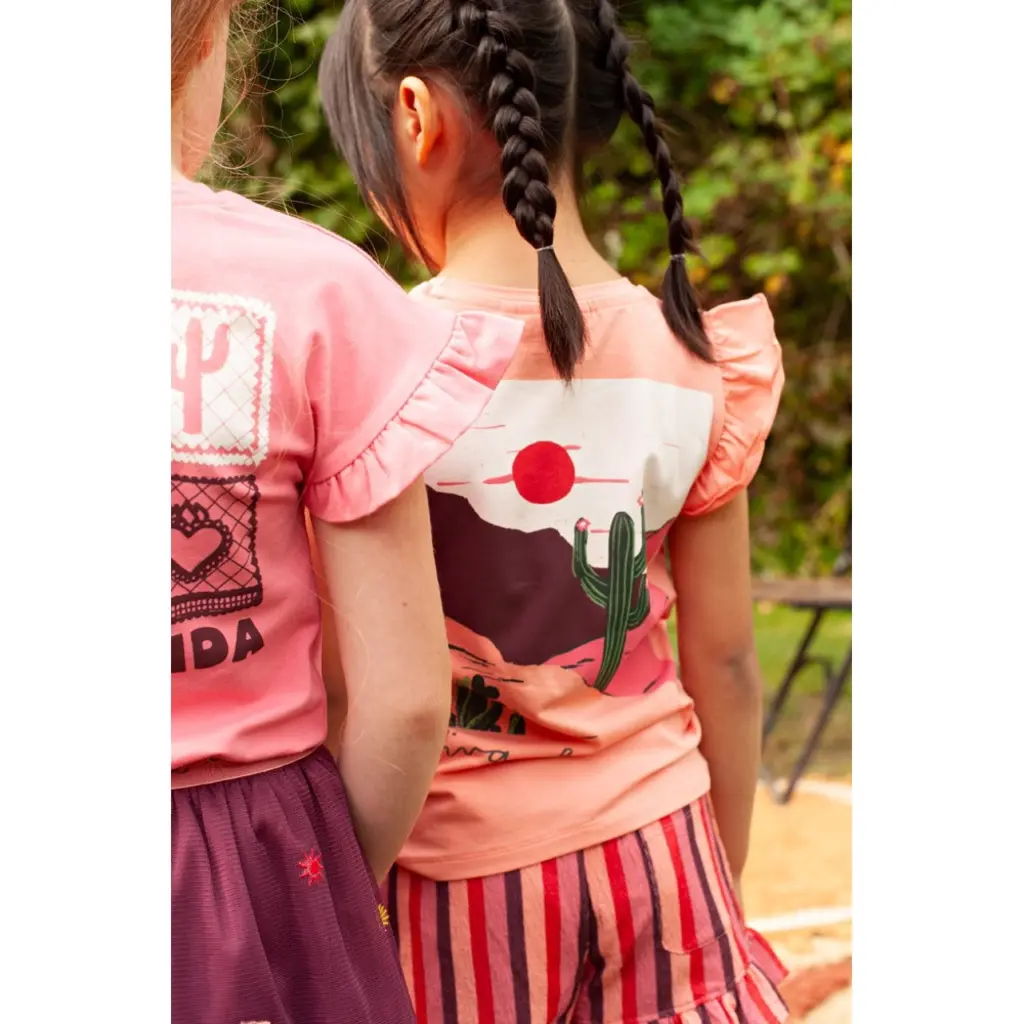 Jubel Jubel meisjes t-shirt met backprint Salsa Sunset
