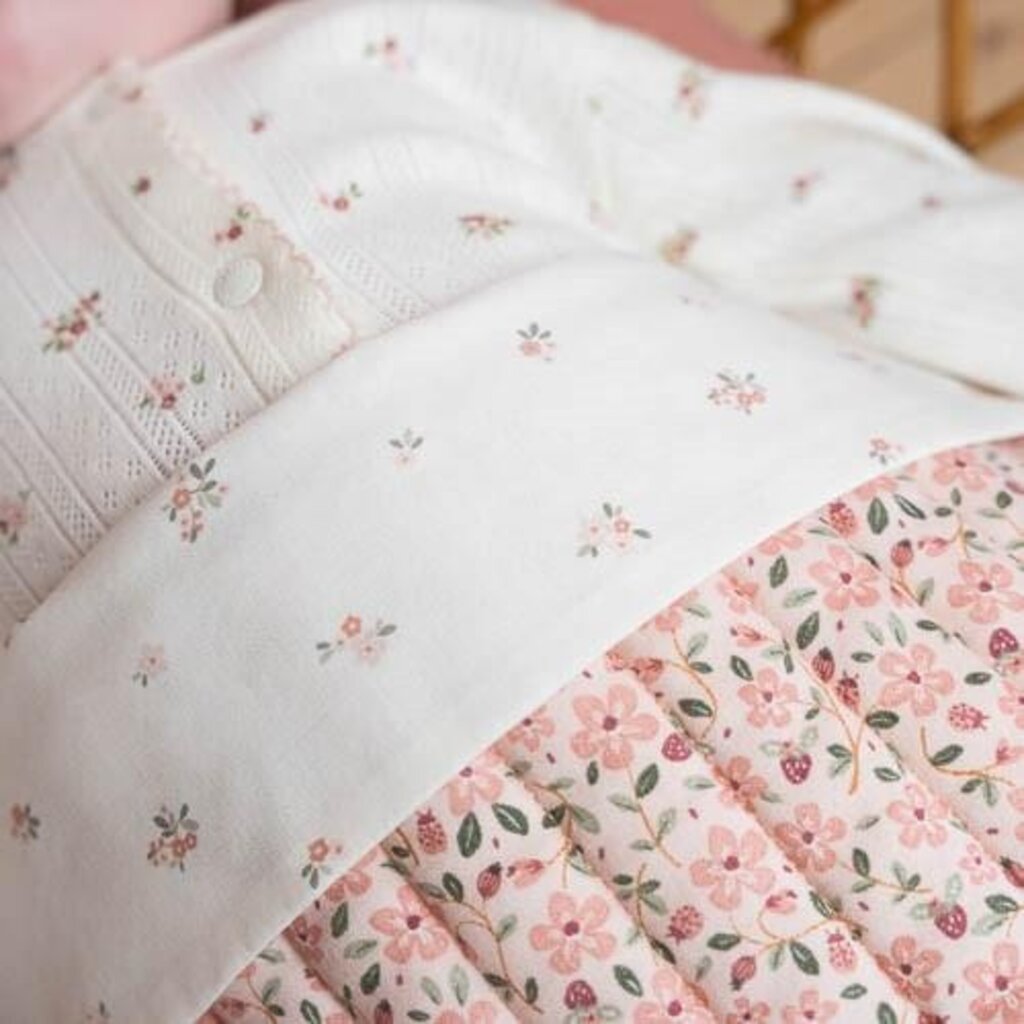 Little Dutch Little Dutch Ledikantdeken - Roze - Fairy Floral