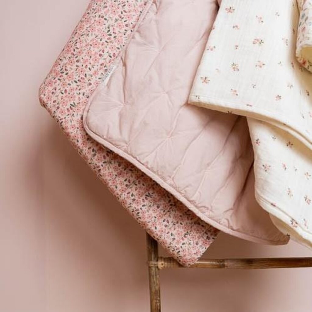 Little Dutch Little Dutch Ledikantdeken - Roze - Fairy Floral