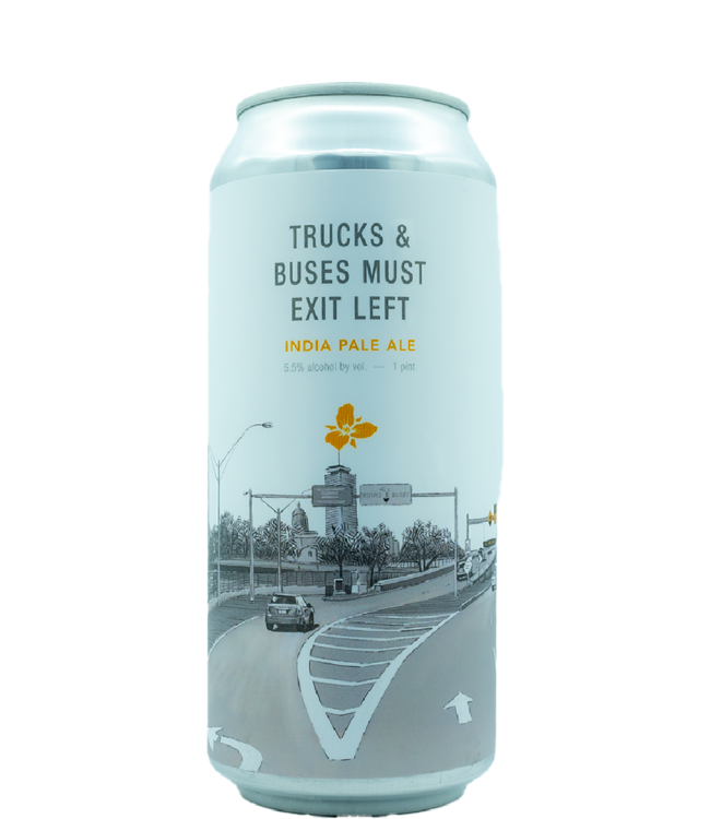 Trillium Brewing Co. Trucks & Buses Must Exit Left