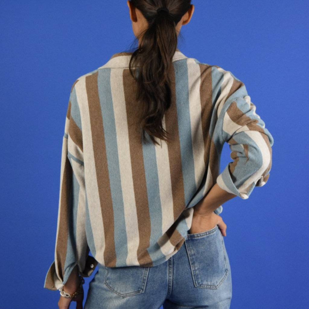 Wearable Stories Wearable Stories Shirt Tess Blu/tobacco blue/tobacco