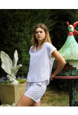 Dorélit Ginny Rib + Cupido | Pajama Set Woven | Stripe Pink