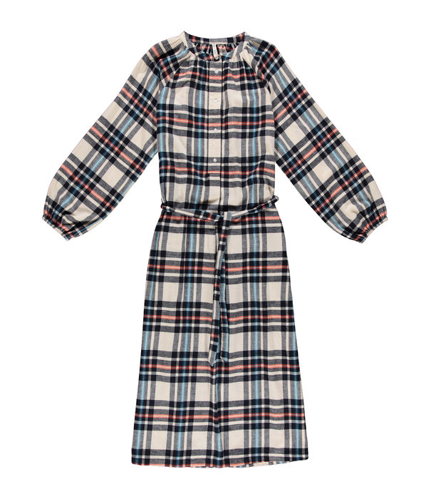 Dorélit Helena Jurk Marine Blauw ruit