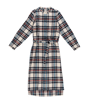 Honey Jurk Marine Blauw ruit