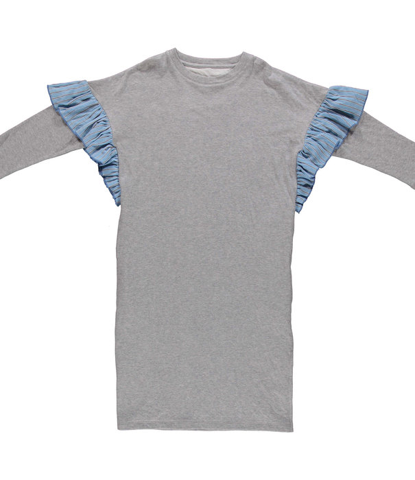 Dorélit Hudson Dress Grey + Stripe Khaki