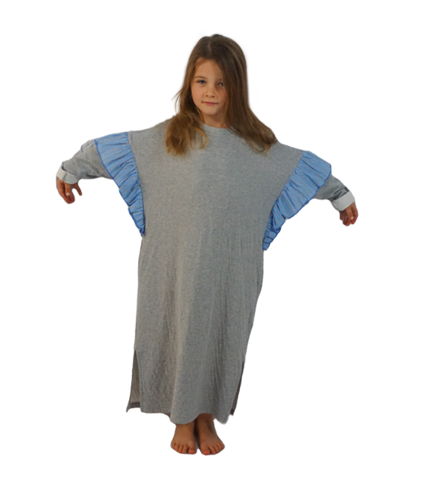 Dorélit Hudson Dress Grey + Stripe Khaki