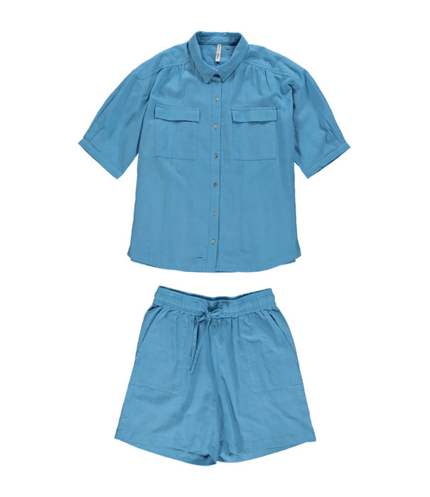 Dorélit Ivy+Imo Pyjama Set Dobby Blauw