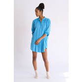 Isaura Jurk Dobby Blauw
