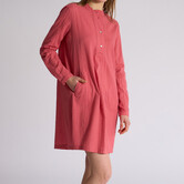 Luna Jurk Seersucker Rood