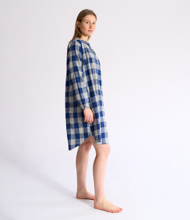 Dorélit Lara Jurk Grijs Blauwe Ruit