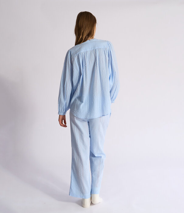 Dorélit Lisa+Alkes Pyjama Seersucker Lichtblauw